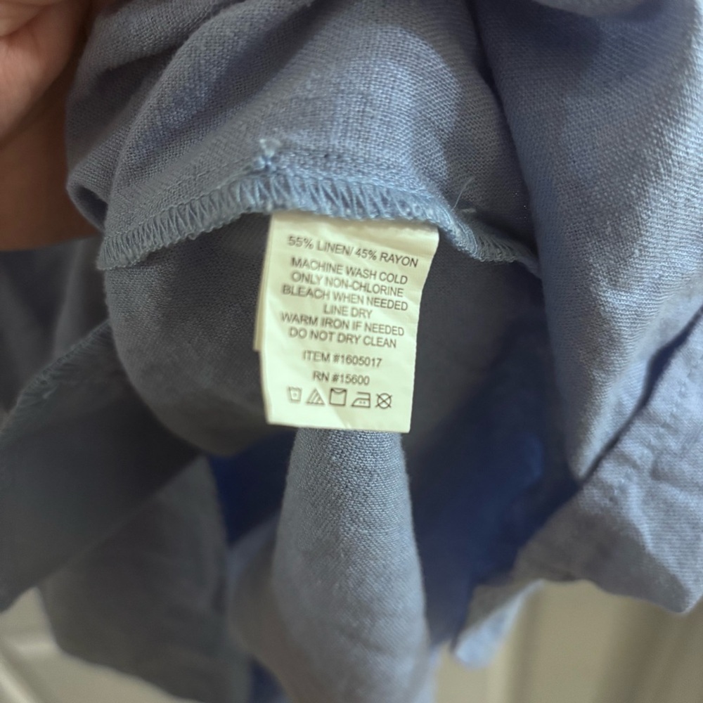 Briggs Linen Blue Dress - Picture 3 of 4
